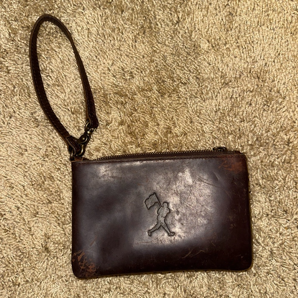Baseball Glove Leather Baseballism Wristlet Pouch